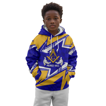 Prince Hall Freemasonry Kid Hoodie Square and Compasses Masonic Brothers