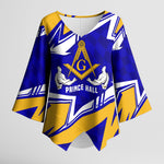 Prince Hall Freemasonry Kimono Sleeve Blouse Square and Compasses Masonic Brothers