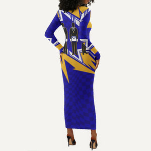 Prince Hall Freemasonry Long Sleeve Bodycon Dress Square and Compasses Masonic Brothers