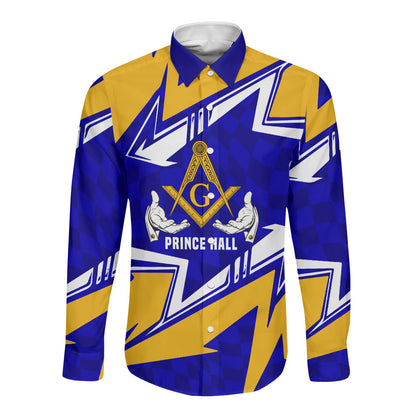 Prince Hall Freemasonry Long Sleeve Button Shirt Square and Compasses Masonic Brothers