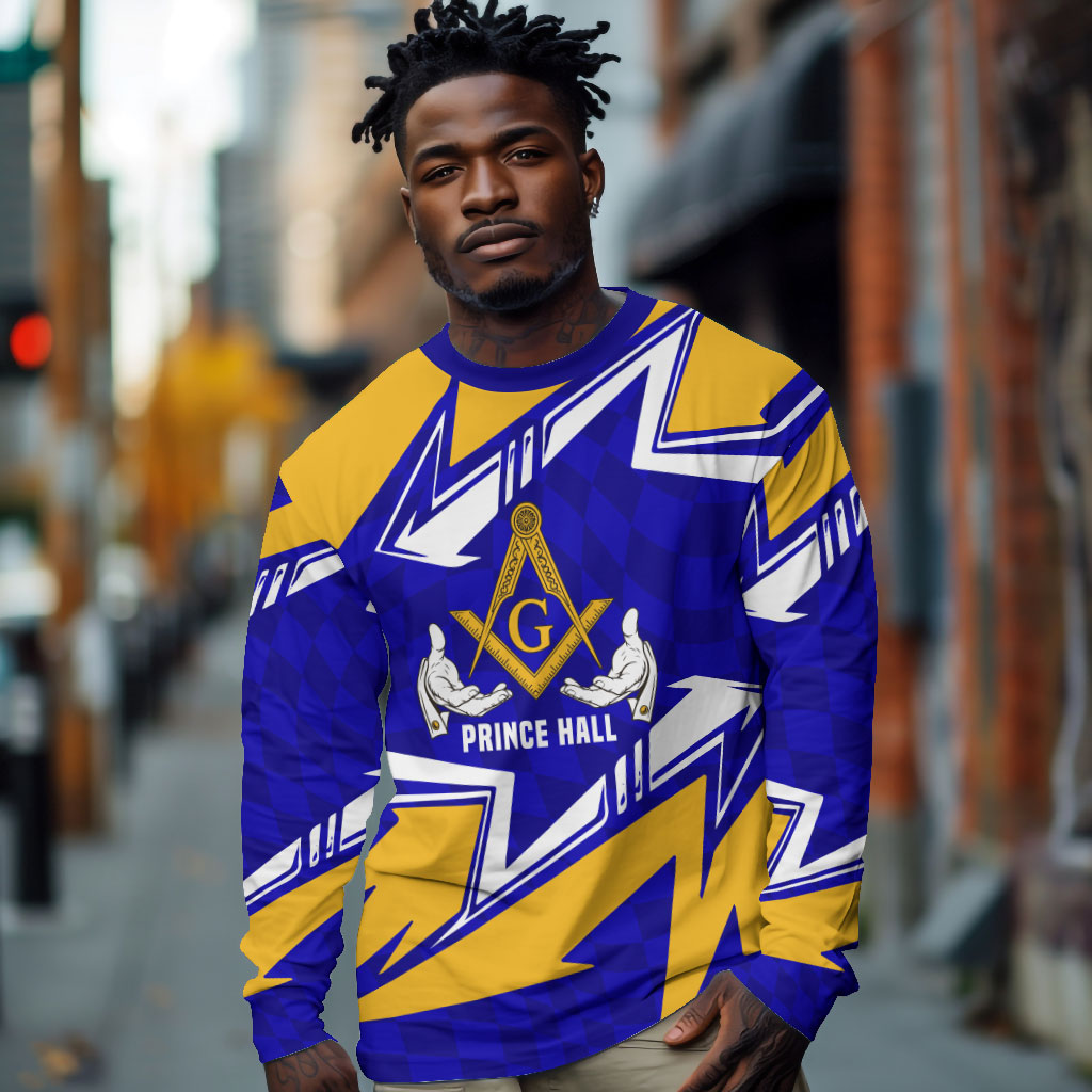 Prince Hall Freemasonry Long Sleeve Shirt Square and Compasses Masonic Brothers