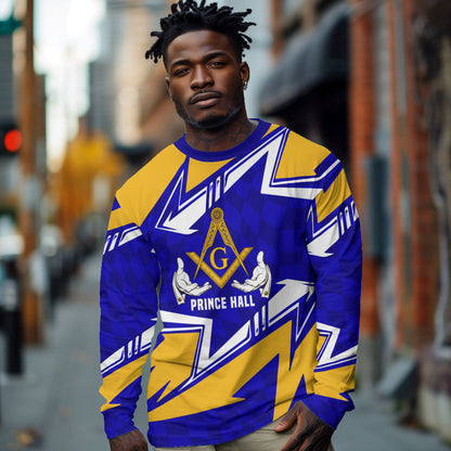 Prince Hall Freemasonry Long Sleeve Shirt Square and Compasses Masonic Brothers