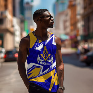 Prince Hall Freemasonry Men Tank Top Square and Compasses Masonic Brothers