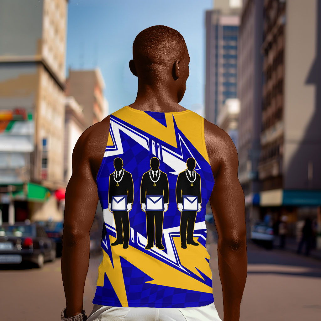 Prince Hall Freemasonry Men Tank Top Square and Compasses Masonic Brothers