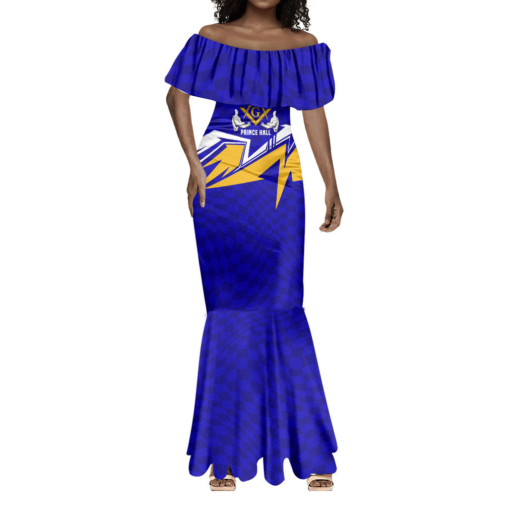 Prince Hall Freemasonry Mermaid Dress Square and Compasses Masonic Brothers