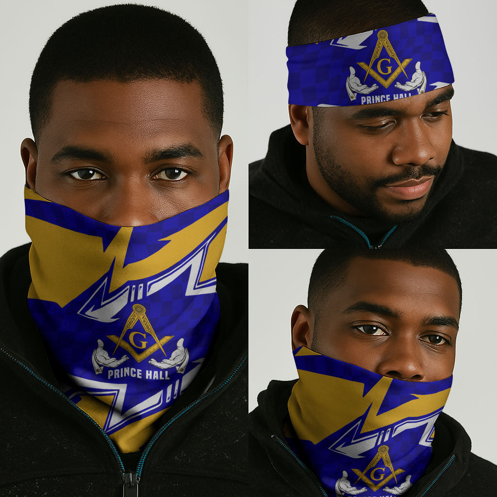 Prince Hall Freemasonry Neck Gaiter Square and Compasses Masonic Brothers