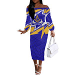 Prince Hall Freemasonry Off The Shoulder Long Sleeve Dress Square and Compasses Masonic Brothers