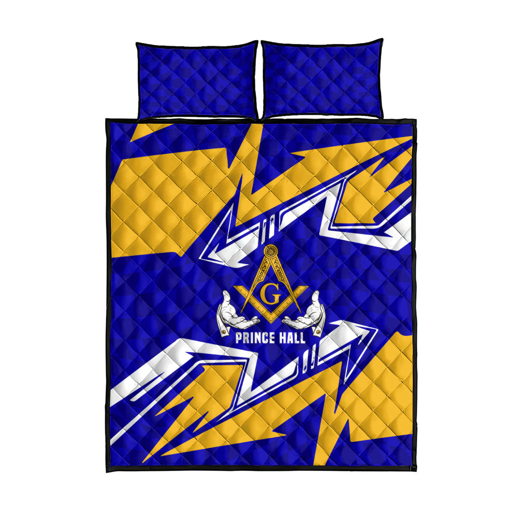 Prince Hall Freemasonry Quilt Bed Set Square and Compasses Masonic Brothers