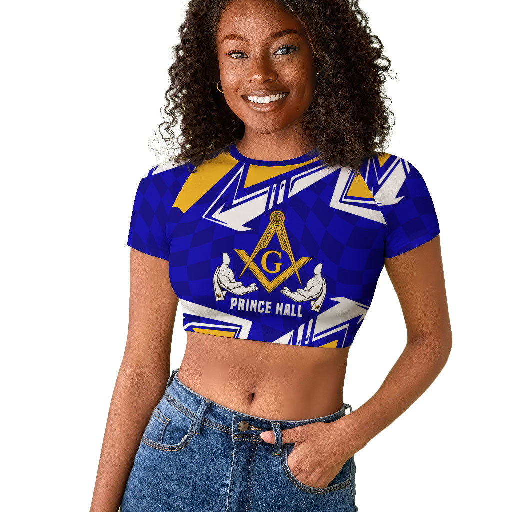 Prince Hall Freemasonry Raglan Cropped T shirt Square and Compasses Masonic Brothers