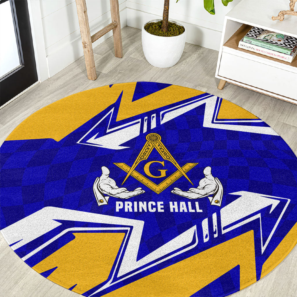 Prince Hall Freemasonry Round Carpet Square and Compasses Masonic Brothers