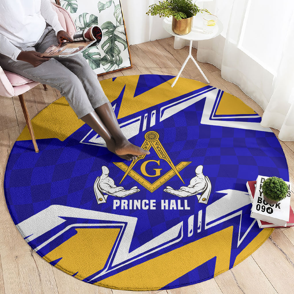 Prince Hall Freemasonry Round Carpet Square and Compasses Masonic Brothers