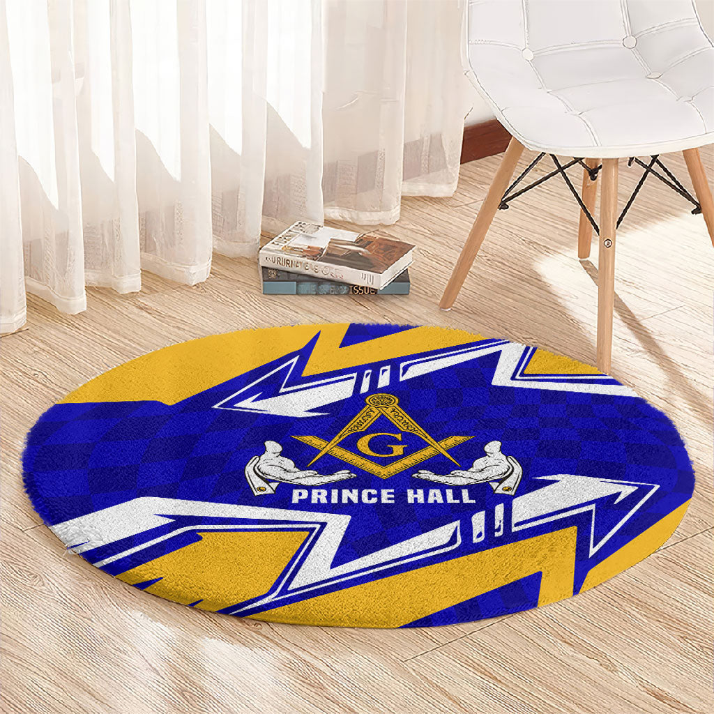Prince Hall Freemasonry Round Carpet Square and Compasses Masonic Brothers