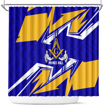 Prince Hall Freemasonry Shower Curtain Square and Compasses Masonic Brothers