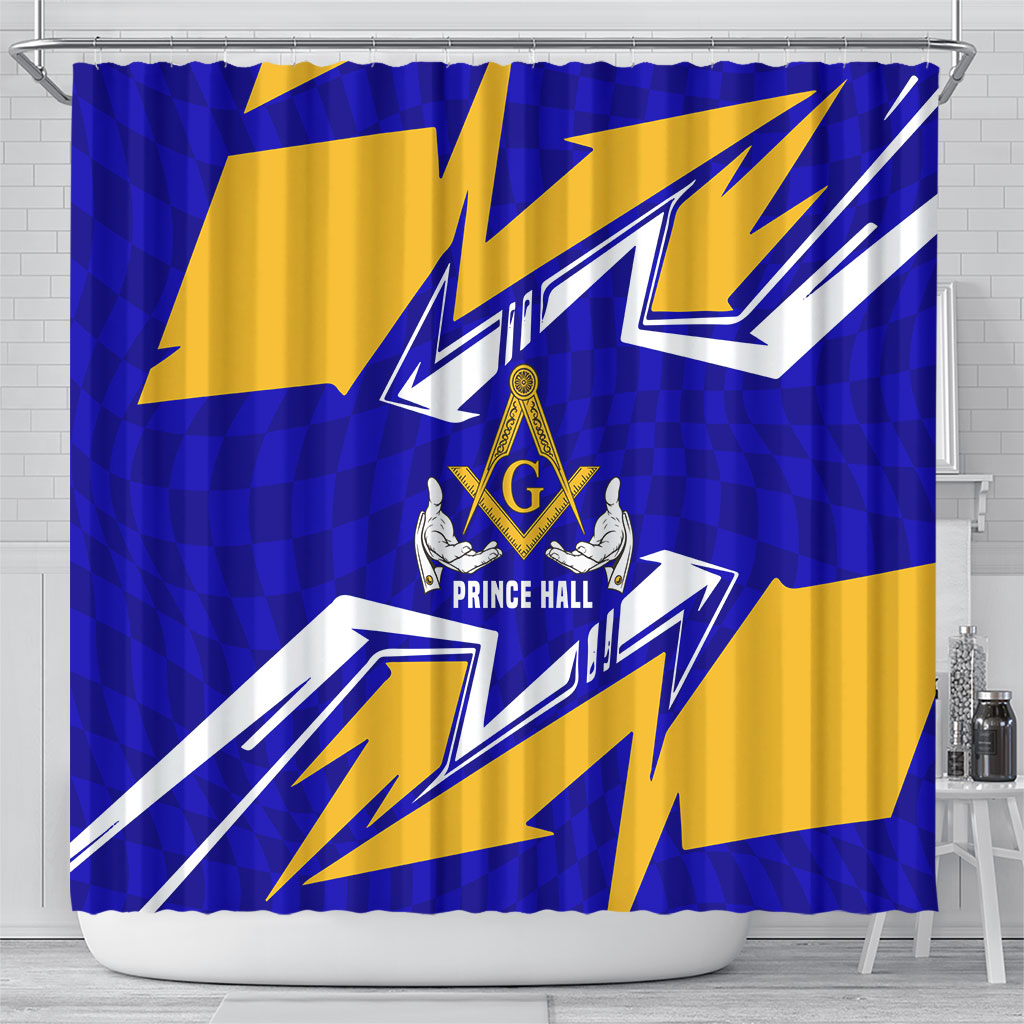 Prince Hall Freemasonry Shower Curtain Square and Compasses Masonic Brothers