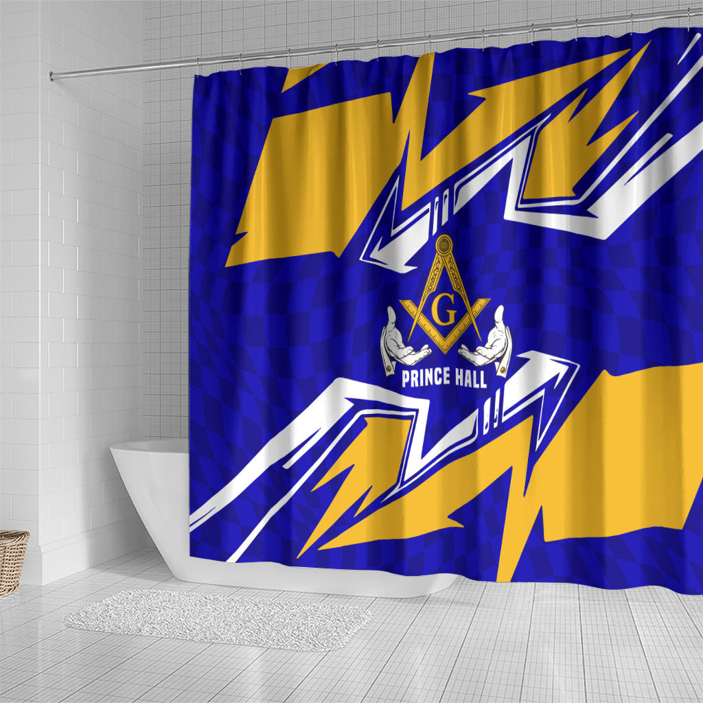 Prince Hall Freemasonry Shower Curtain Square and Compasses Masonic Brothers