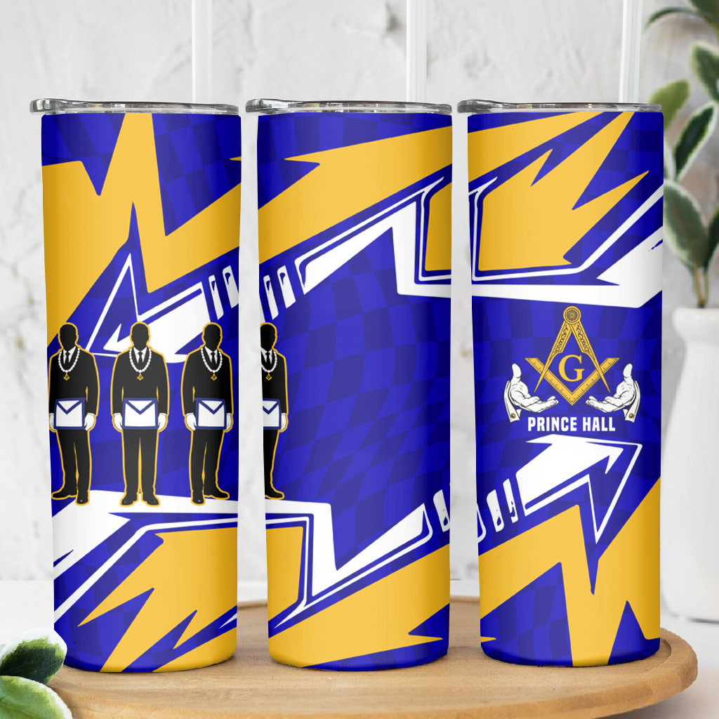 Prince Hall Freemasonry Skinny Tumbler Square and Compasses Masonic Brothers
