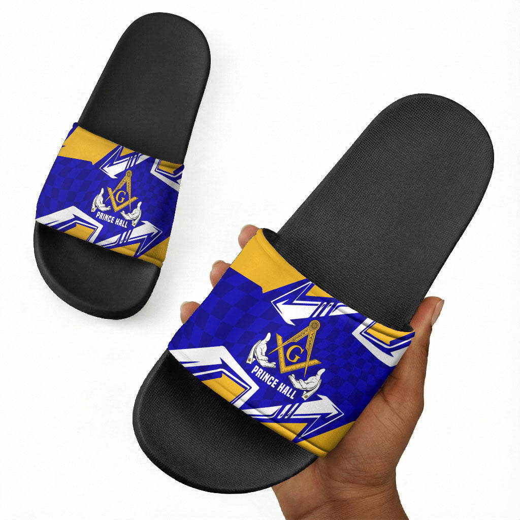 Prince Hall Freemasonry Slide Sandals Square and Compasses Masonic Brothers