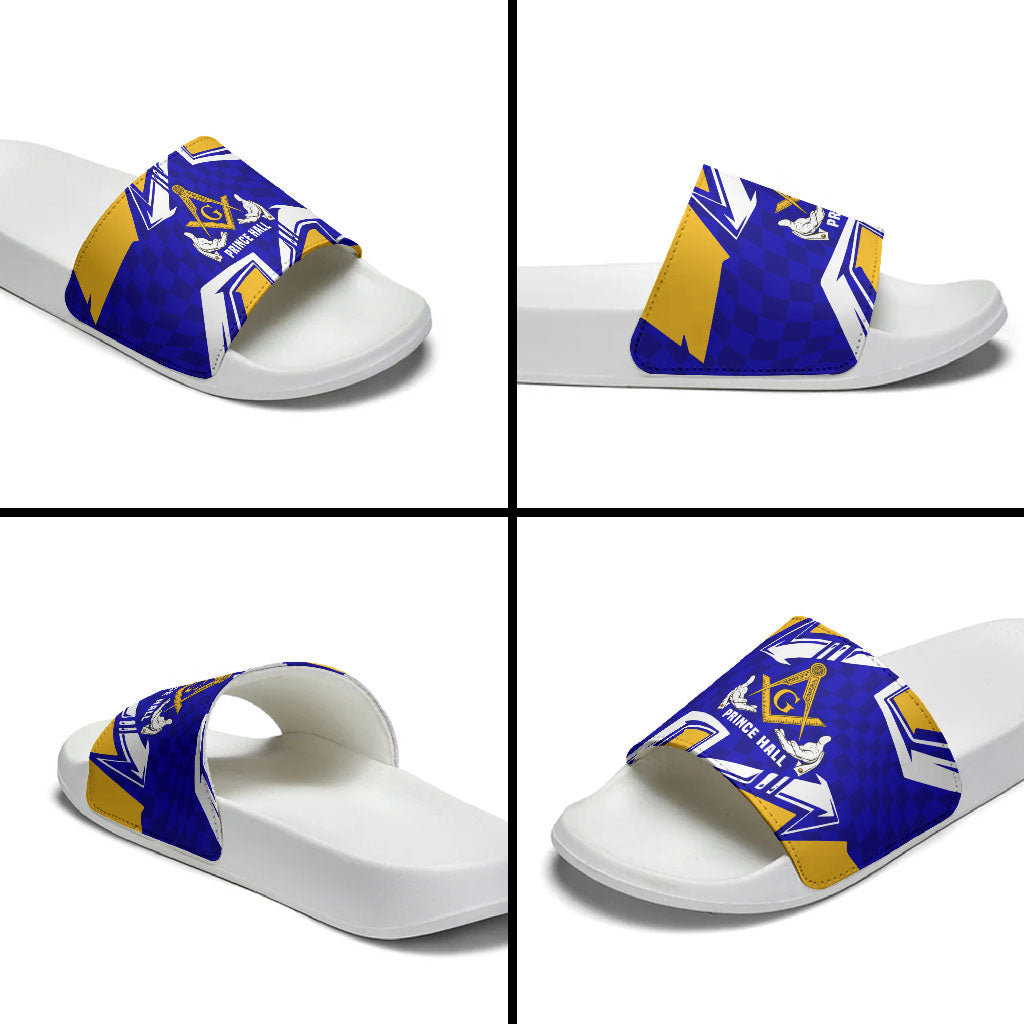 Prince Hall Freemasonry Slide Sandals Square and Compasses Masonic Brothers