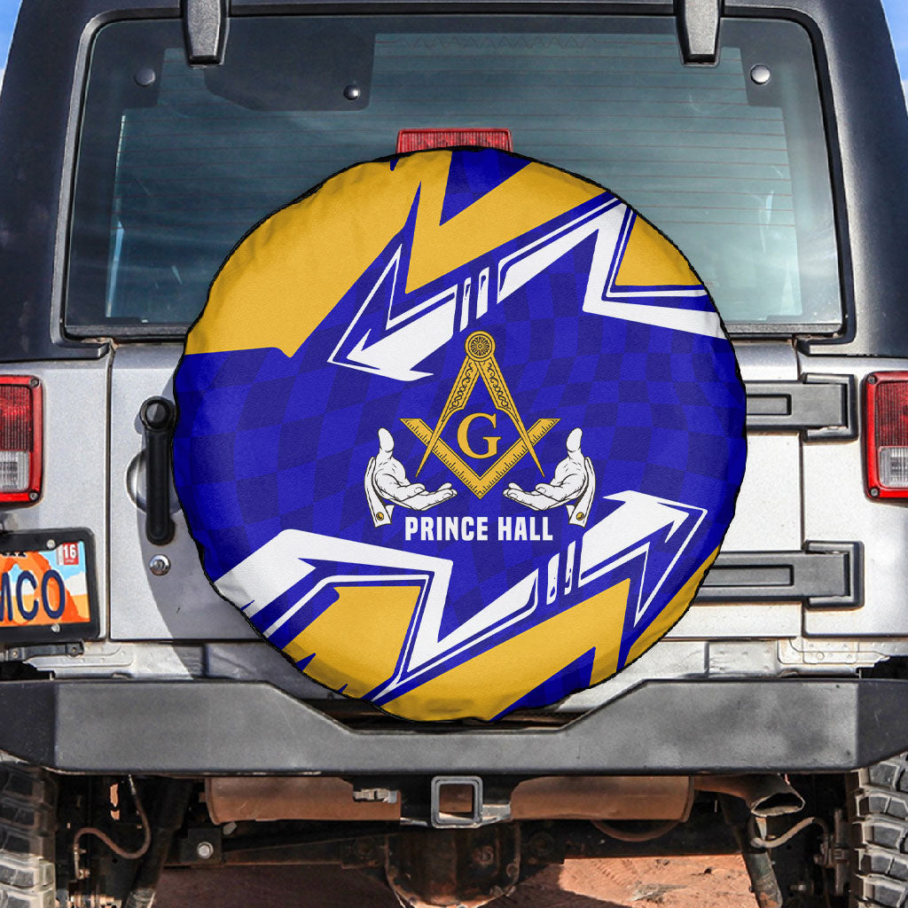 Prince Hall Freemasonry Spare Tire Cover Square and Compasses Masonic Brothers