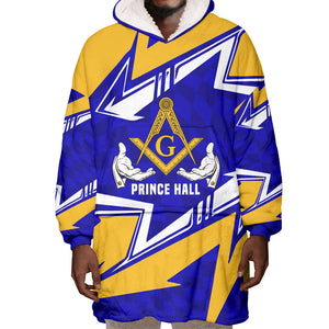 Prince Hall Freemasonry Wearable Blanket Hoodie Square and Compasses Masonic Brothers