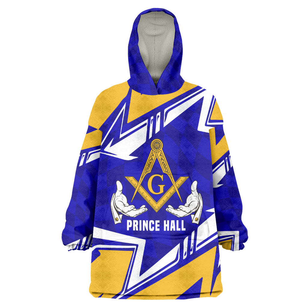 Prince Hall Freemasonry Wearable Blanket Hoodie Square and Compasses Masonic Brothers