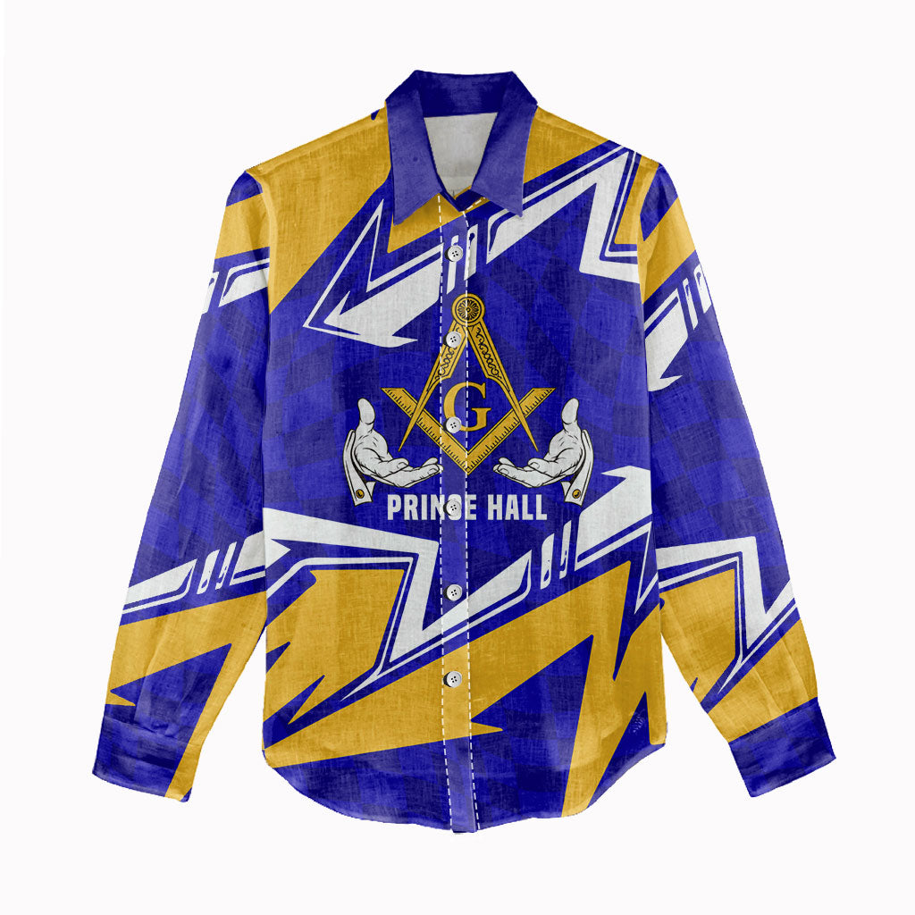 Prince Hall Freemasonry Women Casual Shirt Square and Compasses Masonic Brothers