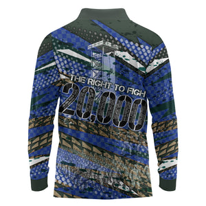 Montford Point Marines 1940s Est Long Sleeve Polo Shirt The Right To Fight 20000 Military Camouflage Art