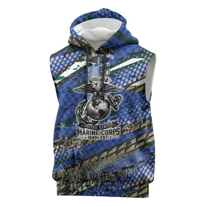 Montford Point Marines 1940s Est Sleeveless Hoodie The Right To Fight 20000 Military Camouflage Art