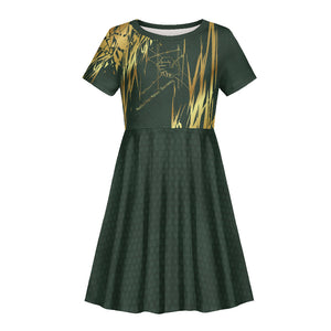 Montford Point Marines Overcoming Kid Short Sleeve Dress Military History Camouflage Art