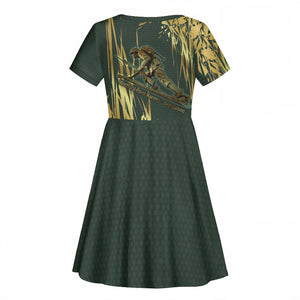 Montford Point Marines Overcoming Kid Short Sleeve Dress Military History Camouflage Art