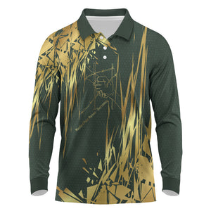Montford Point Marines Overcoming Long Sleeve Polo Shirt Military History Camouflage Art