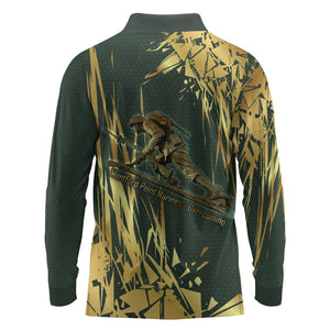 Montford Point Marines Overcoming Long Sleeve Polo Shirt Military History Camouflage Art