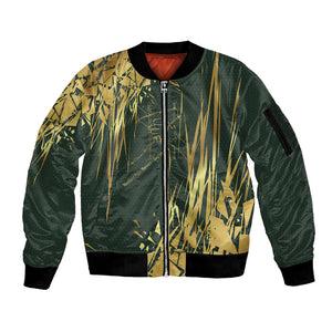 Montford Point Marines Overcoming Sleeve Zip Bomber Jacket Military History Camouflage Art
