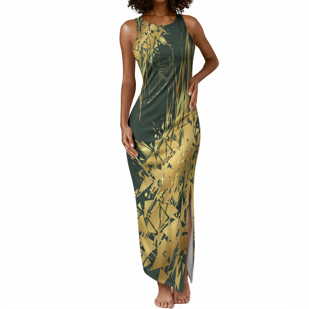Montford Point Marines Overcoming Tank Maxi Dress Military History Camouflage Art