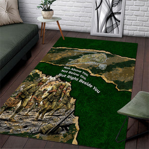 Montford Point Marines Not Above You Area Rug Iwo Jima Military Map Camouflage Vintage Art