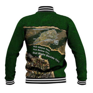 Montford Point Marines Not Above You Baseball Jacket Iwo Jima Military Map Camouflage Vintage Art