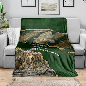Montford Point Marines Not Above You Blanket Iwo Jima Military Map Camouflage Vintage Art