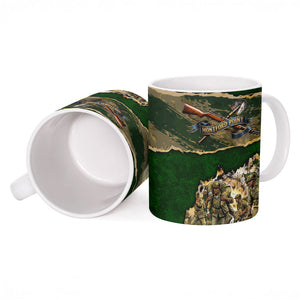 Montford Point Marines Not Above You Ceramic Mug Iwo Jima Military Map Camouflage Vintage Art