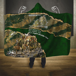 Montford Point Marines Not Above You Hooded Blanket Iwo Jima Military Map Camouflage Vintage Art