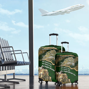 Montford Point Marines Not Above You Luggage Cover Iwo Jima Military Map Camouflage Vintage Art