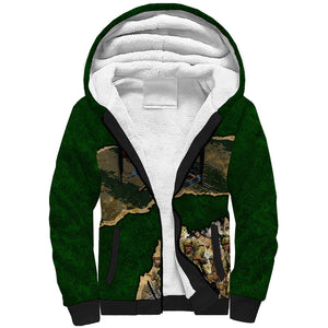 Montford Point Marines Not Above You Sherpa Hoodie Iwo Jima Military Map Camouflage Vintage Art
