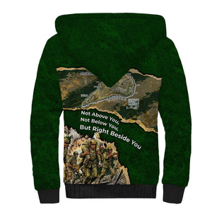 Montford Point Marines Not Above You Sherpa Hoodie Iwo Jima Military Map Camouflage Vintage Art