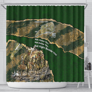 Montford Point Marines Not Above You Shower Curtain Iwo Jima Military Map Camouflage Vintage Art