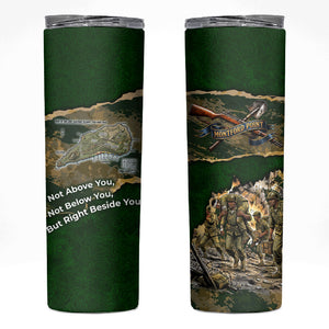 Montford Point Marines Not Above You Skinny Tumbler Iwo Jima Military Map Camouflage Vintage Art