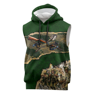 Montford Point Marines Not Above You Sleeveless Hoodie Iwo Jima Military Map Camouflage Vintage Art