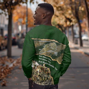 Montford Point Marines Not Above You Sweatshirt Iwo Jima Military Map Camouflage Vintage Art