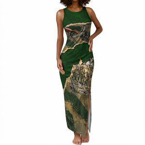 Montford Point Marines Not Above You Tank Maxi Dress Iwo Jima Military Map Camouflage Vintage Art