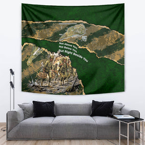 Montford Point Marines Not Above You Tapestry Iwo Jima Military Map Camouflage Vintage Art