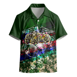 Montford Point Marines 1942 The First 20000 Kid Hawaiian Shirt Vintage Vinyl Record Camouflage Graffiti Art