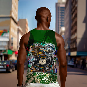 Montford Point Marines 1942 The First 20000 Men Tank Top Vintage Vinyl Record Camouflage Graffiti Art